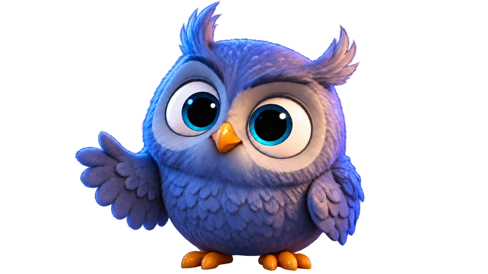 Mimizuku, a small blue owl with large eyes